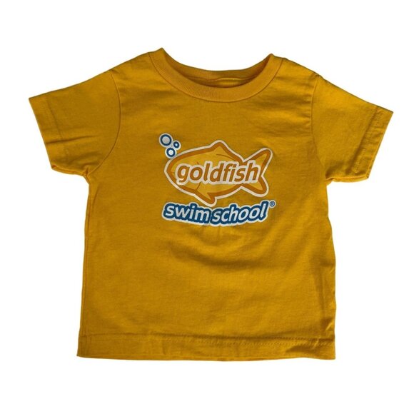 Goldfish Swim School Kids TShirt Yellow Rabbit Skins Size 2 - Picture 1 of 5